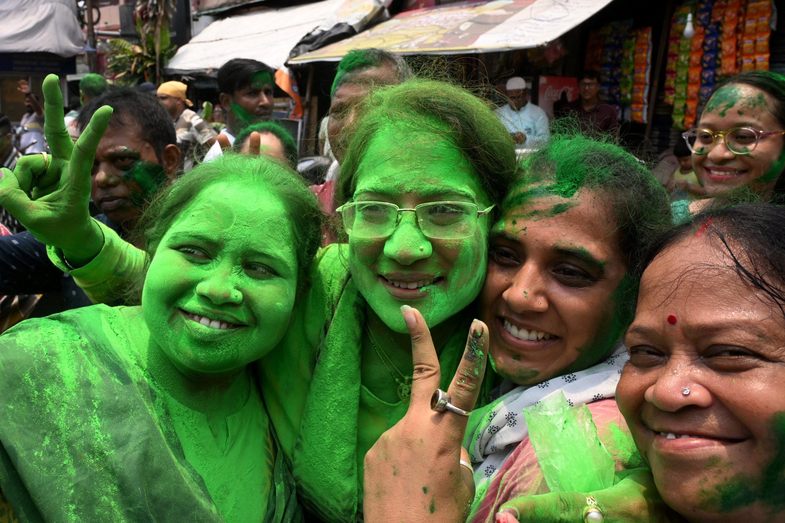 Seguidores del Congreso de Trinamool en Calcuta